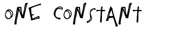 One Constant font