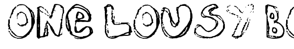 One Lousy Bottom font