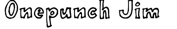 Onepunch Jim font