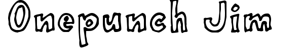 Onepunch Jim font preview
