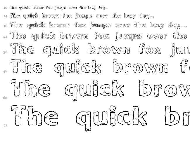 Ooky font waterfall
