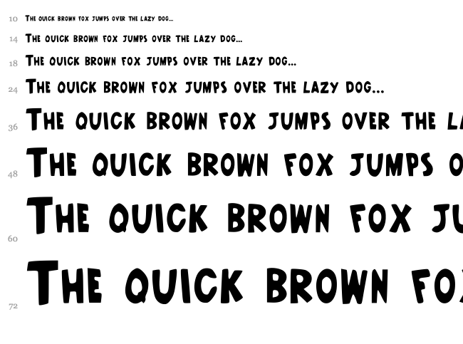 Open Season font waterfall