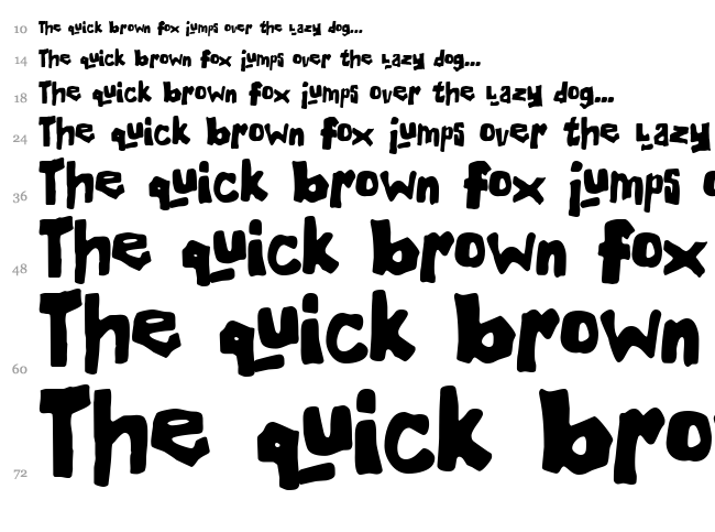 Orgy font waterfall