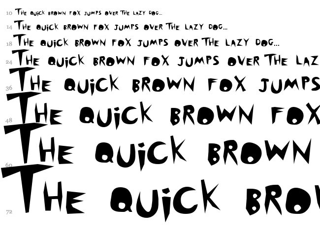 Outback font waterfall