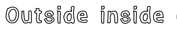 Outside inside outline font