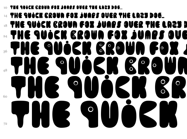 Outsider font waterfall