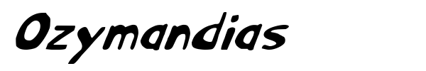 Ozymandias font