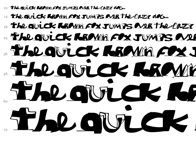 Paint Black font waterfall