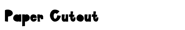 Paper Cutout font