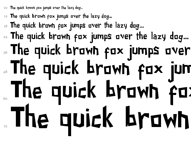Paper Cuts 2 font waterfall