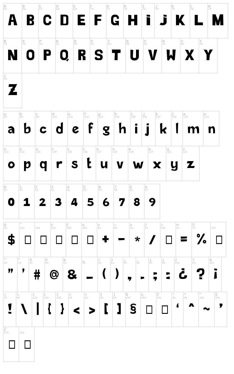 Paris Je T'Aime font map