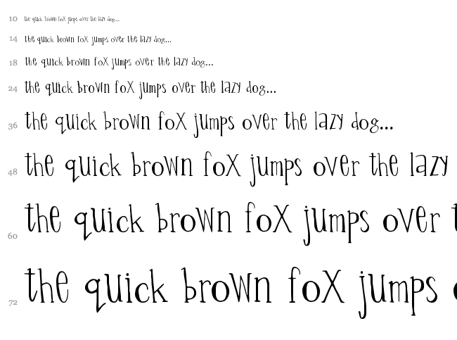Percolation font waterfall