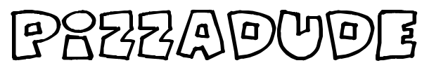 Pizzadude Fat Outline font