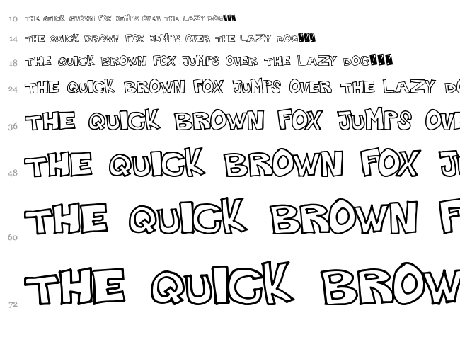 Plain Handline font waterfall