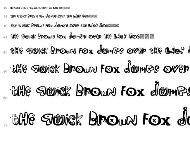 Pleasure Riot font waterfall