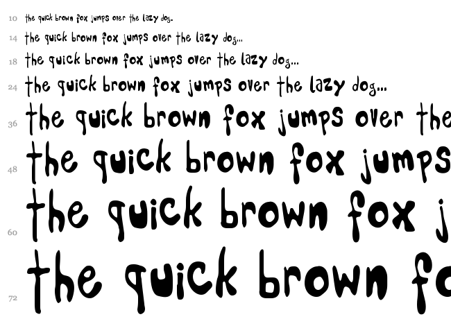 Pleej font waterfall