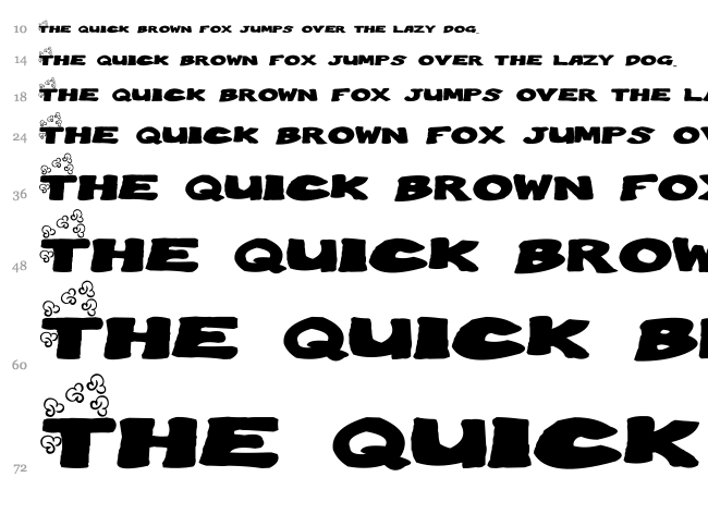 Popping Popcorn font waterfall