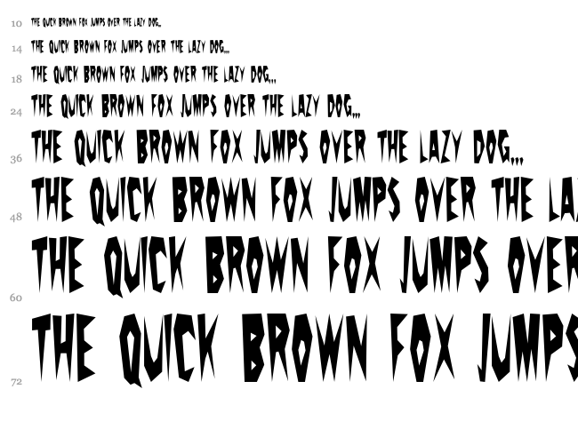 Prickly Pear font waterfall