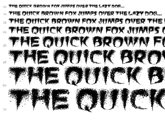 Pucha Smoke Telegraph 3 font waterfall