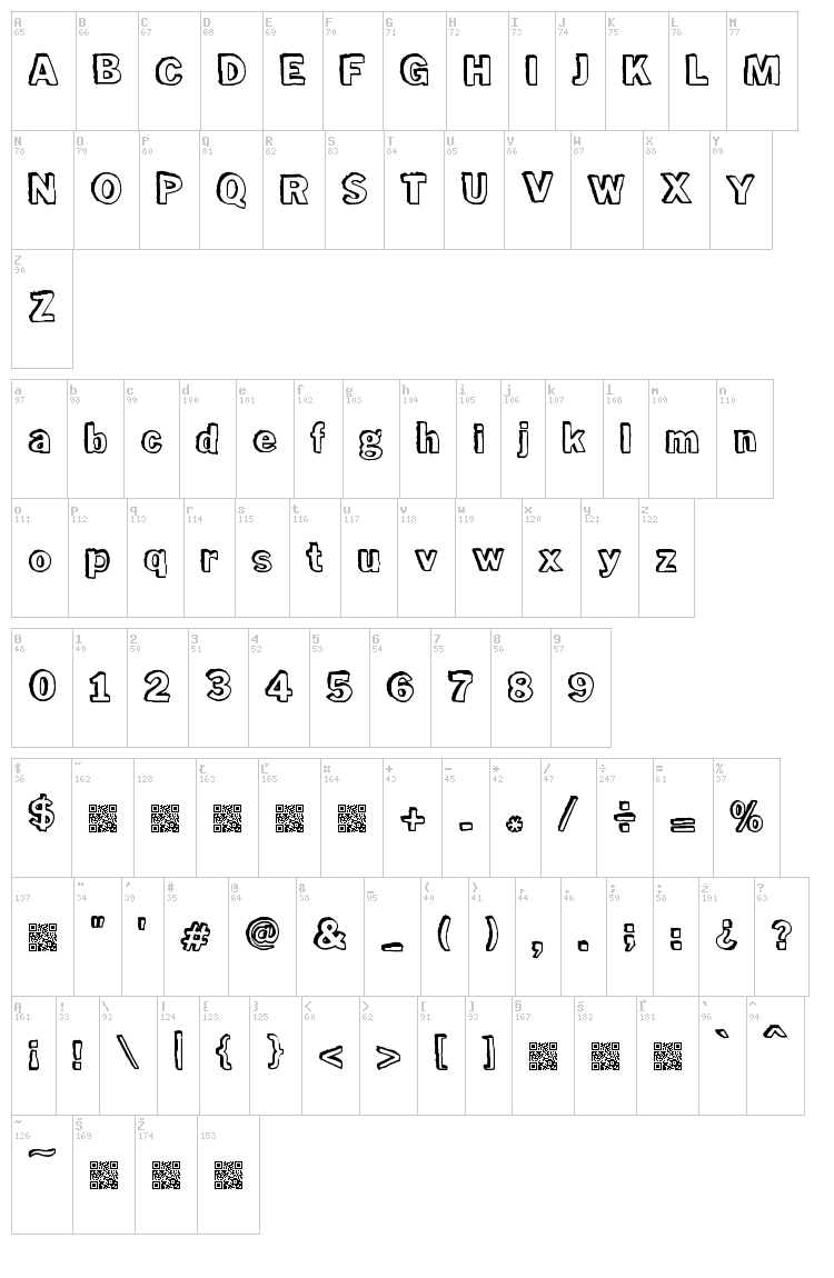 Purple Drank font map