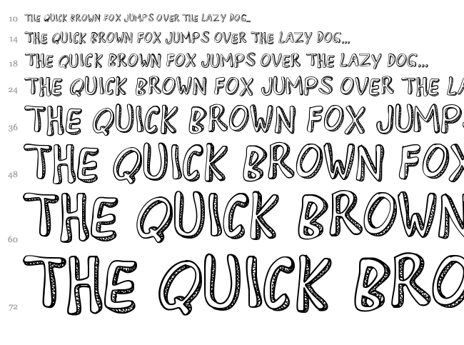 PW April font waterfall