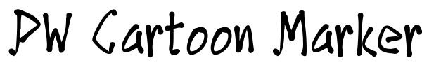 PW Cartoon Marker font