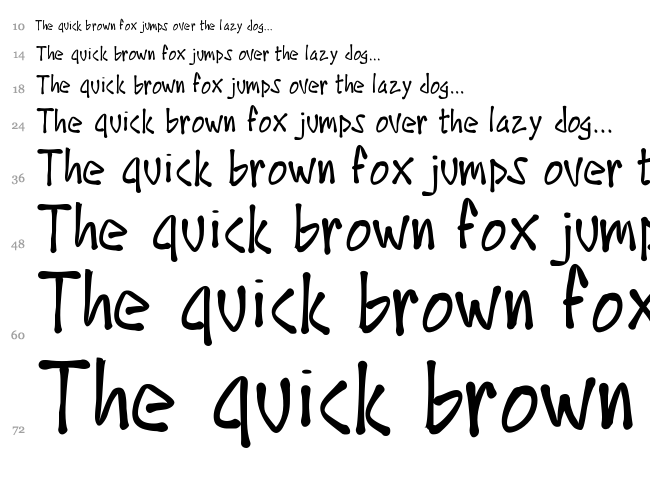 PW Cartoon Marker font waterfall