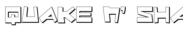 Quake n' Shake font preview