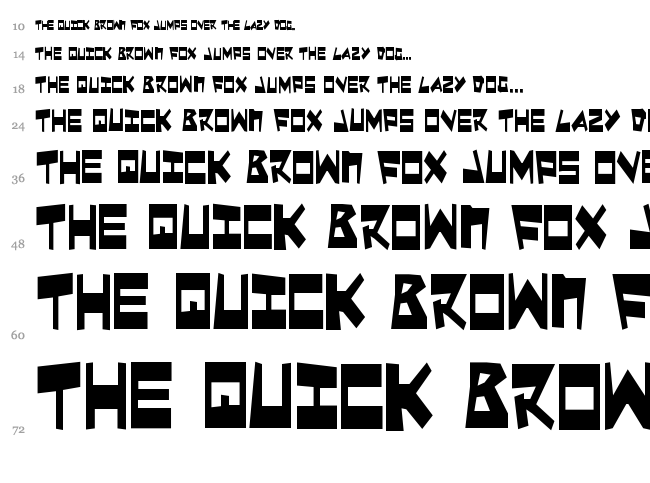 Quake n' Shake font waterfall