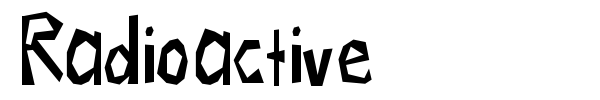 Radioactive font preview