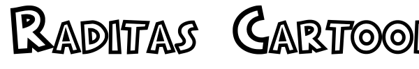 Raditas Cartoon font