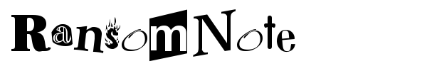 Ransom Note font