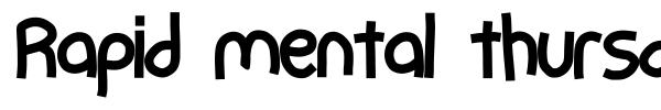 Rapid mental thursday font
