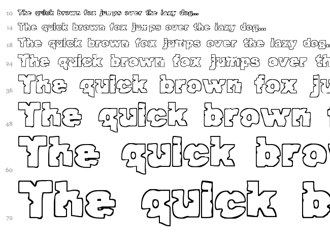 Raptor Attack font waterfall