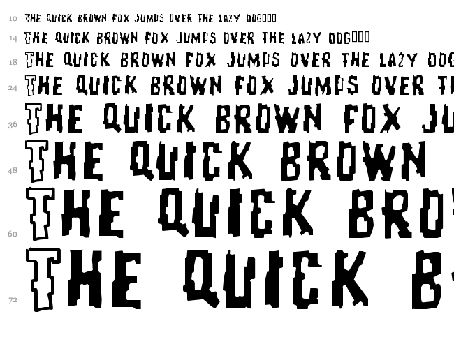 Repeat Until False font waterfall