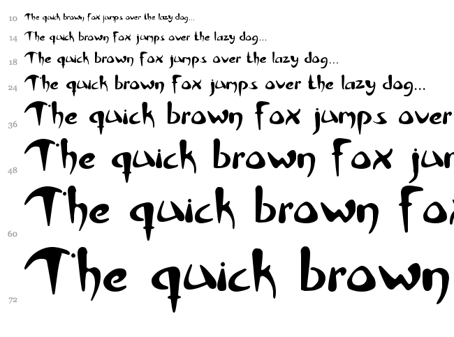 Rhino font waterfall