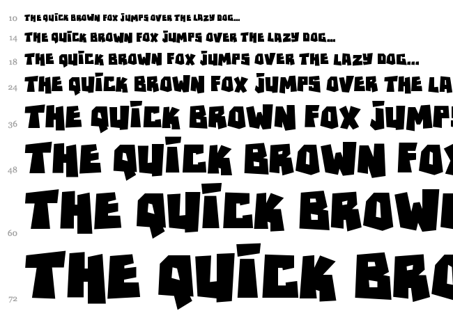 RockBiter font waterfall