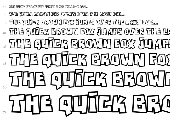 RockBiter font waterfall