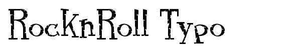 RocknRoll Typo font preview