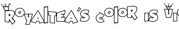 Royaltea's color is Violette font