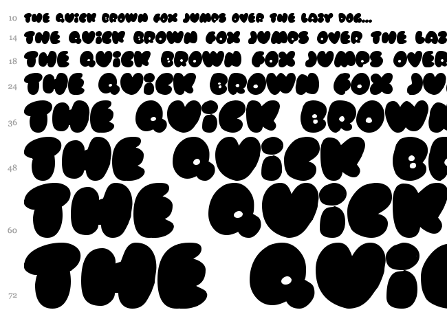 Rubberneck font waterfall