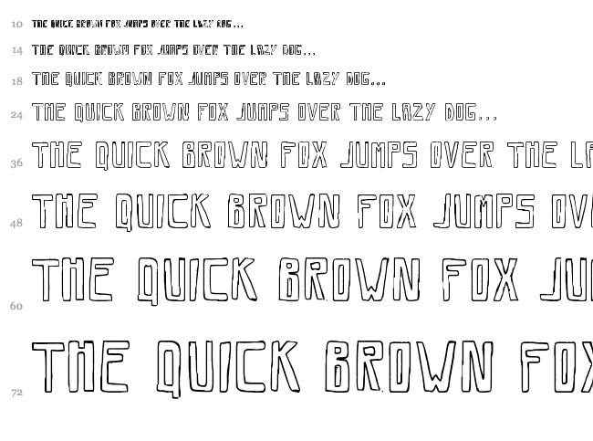 Savia font waterfall