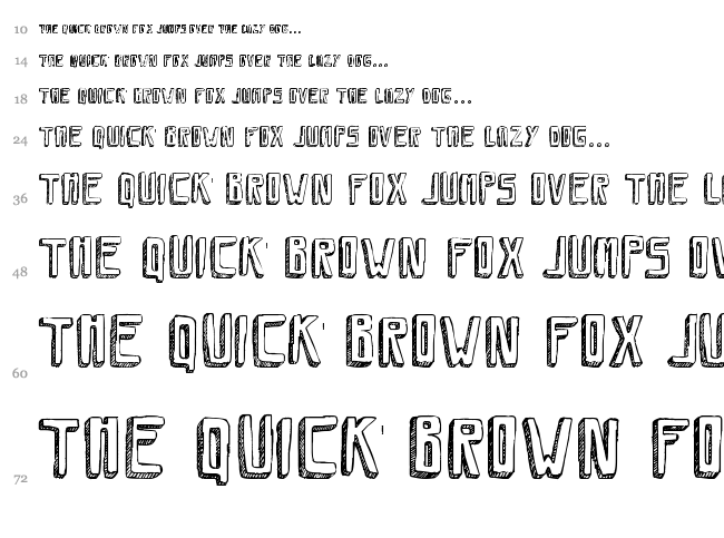 Savia Shadow font waterfall