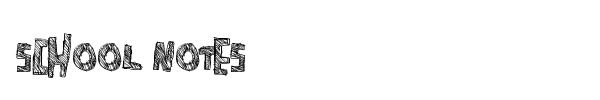 School Notes font