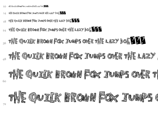 School Notes font waterfall