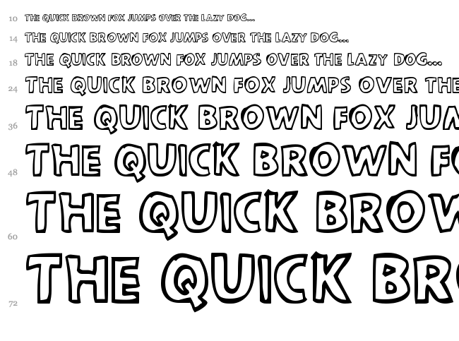 Scootch Over Sans font waterfall