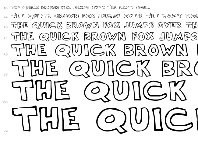 Scrawllege font waterfall