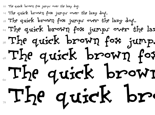 Scrubadoo font waterfall