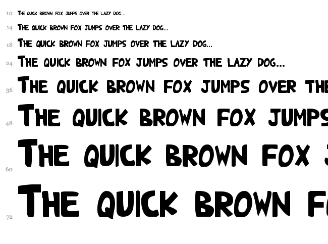 Shark Heavy ABC font waterfall