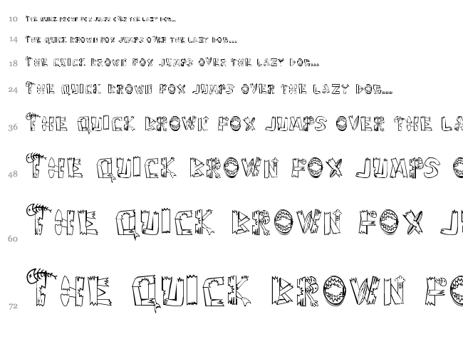 SharKbait font waterfall